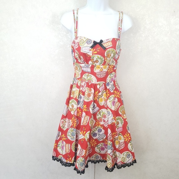 Golightly Dresses & Skirts - Golightly Pin Up Retro Sugar Skull Halloween Dress